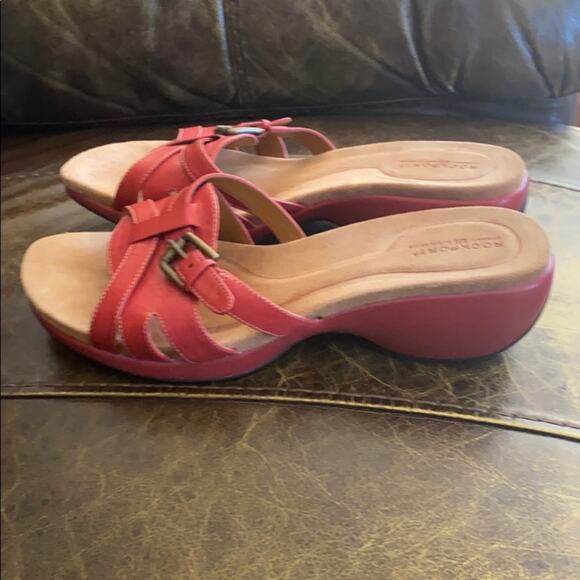 Rockport 10W red salmon sandal shoes - Picture 4 of 10